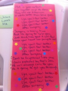 Jacob's PDA surgery song.